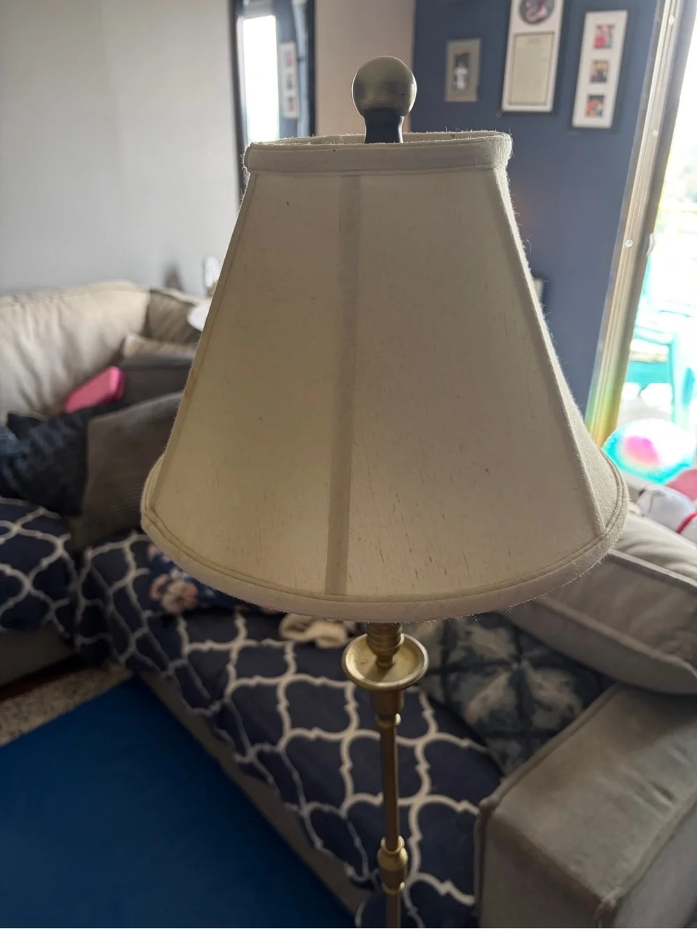 Visual Comfort & Co. Brass Floor Lamp Traditional Designer Lighting w/ Shade